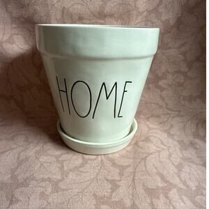 Rae Dunn "Home" Planter Pot With Black Lettering 4.75 Inch
